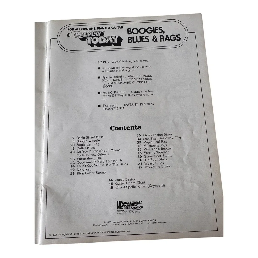 5 E-Z Play Today Music Gershwin Berlin Porter Rodgers Organ Piano Keybrd Guitar